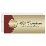 Dental Rack Card Gift Certificate Gold Molar Red rack cards