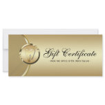 Dental Rack Card Gift Certificate Gold Molar Tooth rack cards