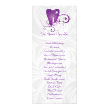 Dental Service Menu Brochure Purple Diamond Tooth Customised Rack Card