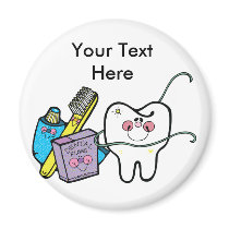Dental Stuff for Dentist Day March 6th Fridge Magnet