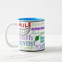 Dental Terms Subway Art Mug