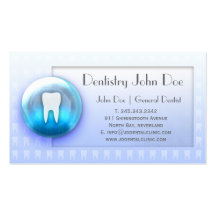 Dentalcare white teeth bubble dental business card