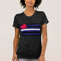 Dented Leather Pride Flag Tee Shirt