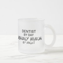 Dentist Deadly Ninja by Night Mugs