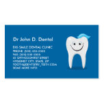 Dentist dental business card with happy tooth