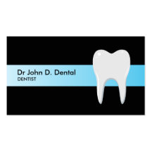 Dentist dental business card with tooth