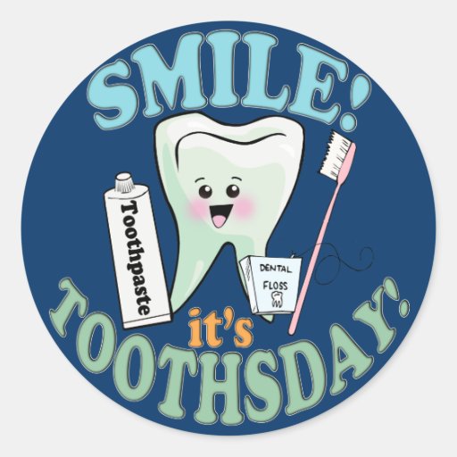 Dentist Dental Hygienist Round Sticker | Zazzle