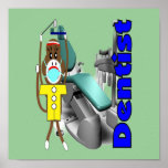 Dentist Poster--Sock Monkey design, adorable posters