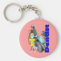 Dentist Sock Monkey--Adorable Keychain