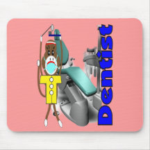 Dentist Sock Monkey--Adorable Mouse Pad