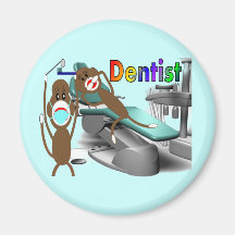 Dentist Sock Monkey Gifts--Unique Magnets