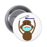 Dentist Sock Monkey Shirts and Gifts--Adorable Pin