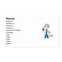 Dentist Stick Figure Business Card