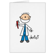 Dentist Stick Figure Card