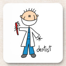 Dentist Stick Figure Coaster