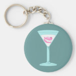 Dentures False Teeth Martini Keychain