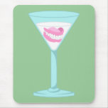 Dentures False Teeth Martini mousepads