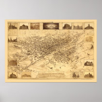 Denver, CO Panoramic Map - 1881 Print
