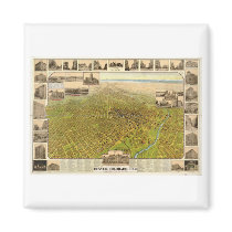 Denver Colorado in 1908 Fridge Magnets