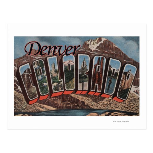 Denver, Colorado Large Letter Scenes Postcard Zazzle