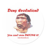 Deny Evolution? Round Sticker
