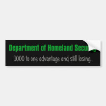 Department of Homeland Security Bumper Stickers