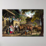 Departure for the Alps - Traditional Swiss Scene