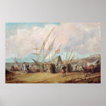Departure of Christopher Columbus  from Palos Print