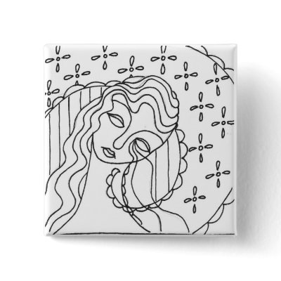 Depressed Pinback Button by BeMusedArt