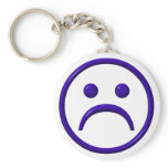Depressed , Sad & Blue Face keychains