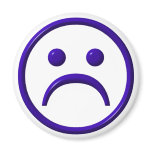 Depressed , Sad & Blue Face magnets