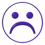 Depressed , Sad & Blue Face stickers