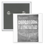 depression lies #silverribbons pinback button
