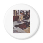 Der Absinth. Degas, Edgar Germain Hilaire Fridge Magnets