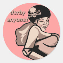 derby anyone? round sticker