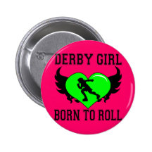 Derby Girl Pinback Button