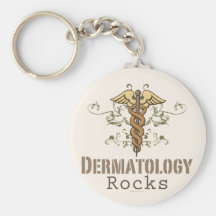 Dermatology Rocks Caduceus Key Chain
