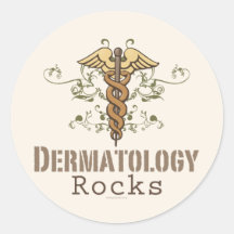 Dermatology Rocks Caduceus Stickers