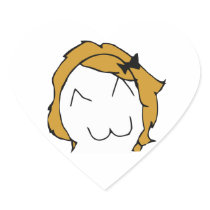 Derpina (Kitteh Smile) - Heart Stickers