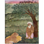 Dervish With A Lion And A Tiger. Mughal Painting. photo sculptures