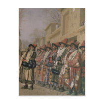Dervishes' Chorus Begging Alms in Tashkent, 1870 Postcards