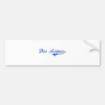 Des Moines City Classic Bumper Sticker