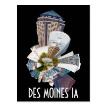 DES MOINES IA POSTCARD