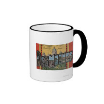 Des Moines, Iowa - Large Letter Scenes Mug