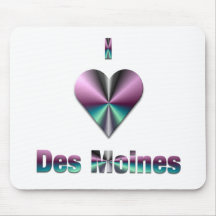Des Moines -- Purple & Turquoise Mousepad