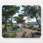 Des Moines River Front Chinese Garden mousepads