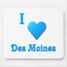 Des Moines -- Sky Blue Mousepads