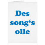 des song's olle bayerisch Spruch bayrisch Bayern cards