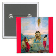 Descent of Ganga Pinback Buttons