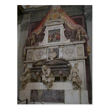 Description Michelangelo's tomb in Basilica di San Postcards